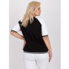 Čierno-biela blúzka s výstrihom do V