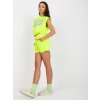 Neónovo-zelená krátka súprava kraťasov a trička MALIBU