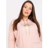Svetloružová blúzka so zlatou potlačou