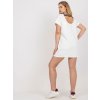 Biele mini šaty lemované nápismi