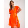 Neónovo oranžové vzdušné letné šaty (Veľkosť ONE SIZE)