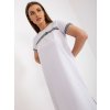 Biele asymetrické každodenné šaty