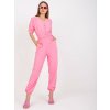 Ružový dlhý overal