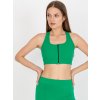Zelený crop top na zip