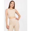 Béžový komplet nohavíc a topu