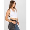 Biely crop top s výstrihom