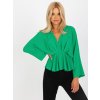 Zelená blúzka Raquel v "kimono" strihu