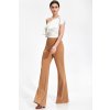 Béžové elegantné zvonové nohavice