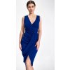 Zafírovo modré elegantné koktailové  šaty