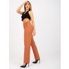 Tmavo-oranžové elegantné nohavice