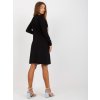 Čierne dámske mini šaty s výstrihom