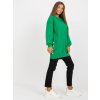 Zelená mikinová tunika s gombíkmi na bokoch