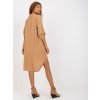 Svetlohnedé asymetrické šaty