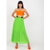 Svetlozelená plisovaná maxi sukňa