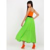 Svetlozelená plisovaná maxi sukňa