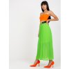 Svetlozelená plisovaná maxi sukňa