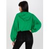 Zelená mikina s viazaním v páse