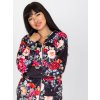 Čierna bomber mikina s ružami