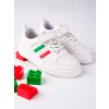 BIELE DETSKÉ SNEAKERSY S PÁSIKOM