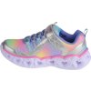 Farebné dievčenské svietiace tenisky Skechers Heart Lights-Rainbow Lux