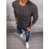 Tmavosivý pletený pánsky sveter