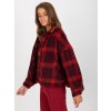 Vínová teplá károvaná košeľa (Veľkosť ONE SIZE)