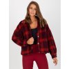 Vínová teplá károvaná košeľa (Veľkosť ONE SIZE)