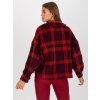 Vínová teplá károvaná košeľa (Veľkosť ONE SIZE)
