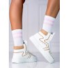 Bielo-béžové Vysoké sneakersy