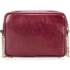 Kožená červená crossbody kabelka