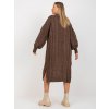 Hnedý maxi kardigan s vreckami