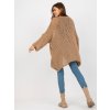 Tmavobéžový pletený kardigan