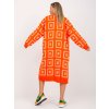 Oranžový dlhý oversized kardigan
