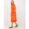 Oranžový dlhý oversized kardigan