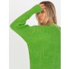 Zelený jemný pletený sveter na gombíky