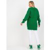 Zelený dlhší sveter so zapínaním na gombíky