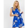 Modré šaty s kvetinami