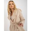 Svetlobéžový kabát s opaskom