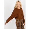 Hnedá blúzka s prestrihom na chrbte