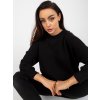 Čierna basic mikina bez kapucne