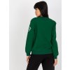 Tmavozelená prešívaná bomber mikina