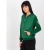 Tmavozelená prešívaná bomber mikina