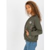 Khaki bomber bunda so zipsom