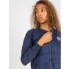 Tmavomodrá bomber mikina na zips
