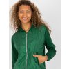 Tmavozelená prešívaná bomber mikina