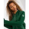 Tmavozelená prešívaná bomber mikina