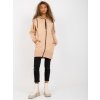Béžová dlhá mikina s kapucňou