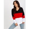 Dámska mikina biela/čierna/červená