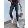 Čierne dámske skinny džínsy s vysokým pásom