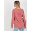 Ružová blúzka s riasením na chrbte